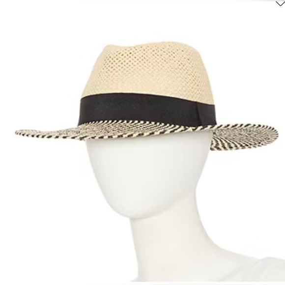 A New Day Black and Cream Wide-Brim Hat - Picture 3 of 5